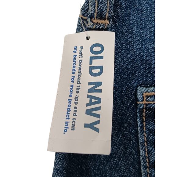 New Old Navy Denim Skirt Size 8 Button Front Midi Blue Jean High Waist - Picture 15 of 16